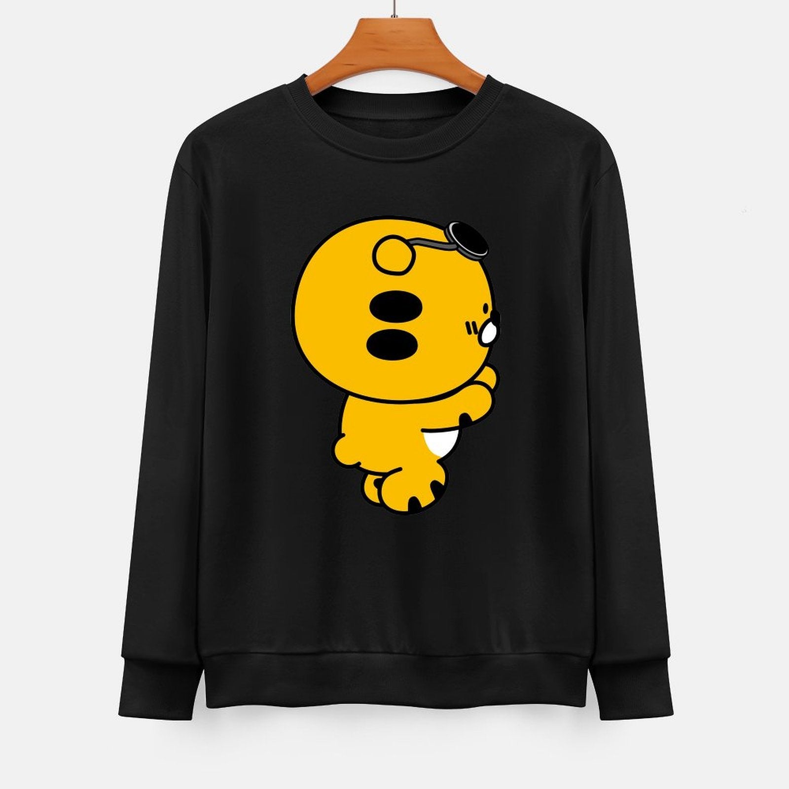 Front Patterned Long Sleeve TopRegular Premium